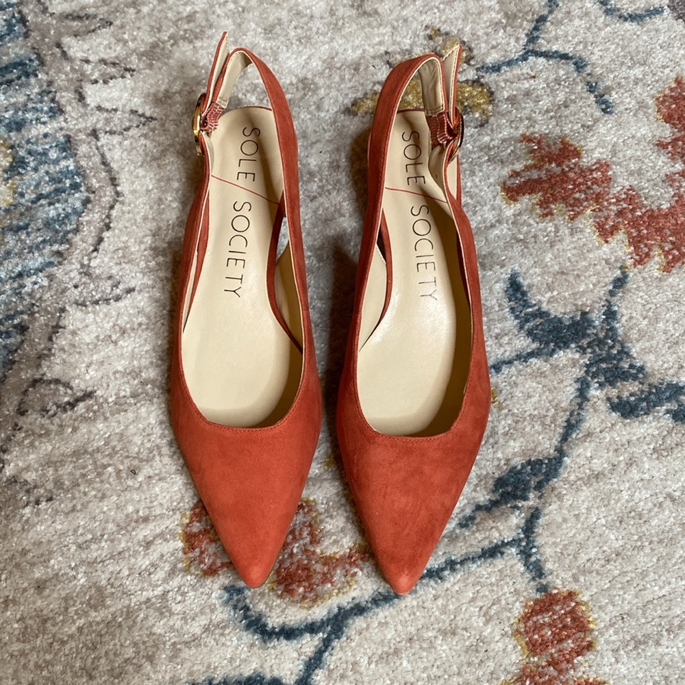 Sole Society Suede Slingbacks